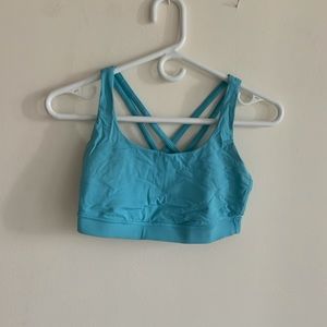 Blue lululemon sports bra